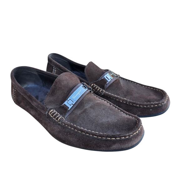Salvatore Ferragamo Suede Loafers US Size 12 - Picture 1 of 9